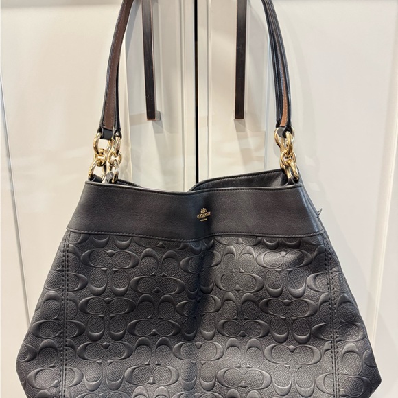 Coach Lexy Shoulder Bag in Signature Black Leather See Description - Picture 2 of 10